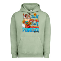 Pigment Oil Green Half coffee half daycare provider Urban Hoodie - FaDigitalArtStudio