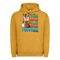 Pigment Peanut Butter Half coffee half daycare provider Urban Hoodie - FaDigitalArtStudio