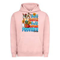 Pigment Salmon Half coffee half daycare provider Urban Hoodie - FaDigitalArtStudio