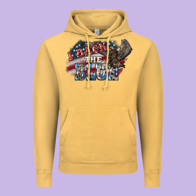 I Back The Blue Eagle Vintage Hoodie Designed By Nancycooperartshop