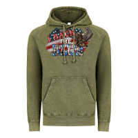 Vintage Olive i back the blue eagle Vintage Hoodie - NancyCooperArtShop