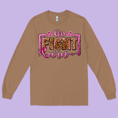 Go Fight Win Long Sleeve Tee Designed By Jahusdesignshop
