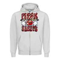 Dove Grey freak in the sheets Zipper Hoodie - BarkalooDesign