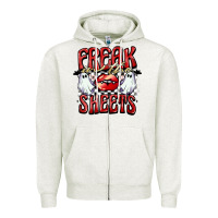 Oatmeal Heather freak in the sheets Zipper Hoodie - BarkalooDesign