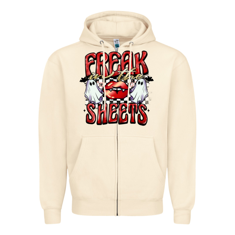 Freak In The Sheets Zipper Hoodie by BarkalooDesign | Teevron