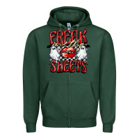 Sports Green freak in the sheets Zipper Hoodie - BarkalooDesign
