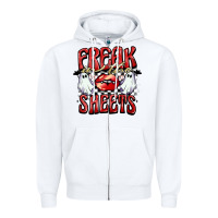 White freak in the sheets Zipper Hoodie - BarkalooDesign