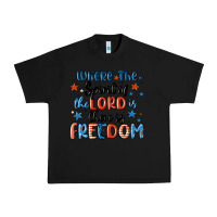 Black where the spirit of the lord is there is freedom Urban Heavy Tee - MaliasSmallBusiness