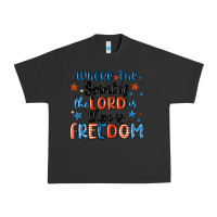 Pigment Black where the spirit of the lord is there is freedom Urban Heavy Tee - MaliasSmallBusiness