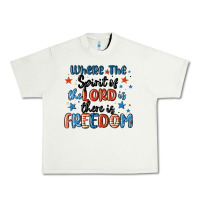 Pistachio where the spirit of the lord is there is freedom Urban Heavy Tee - MaliasSmallBusiness