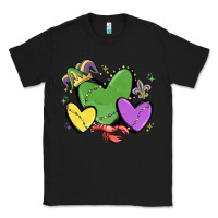 Black mardi gras hearts Classic Tee - MaliasSmallBusiness