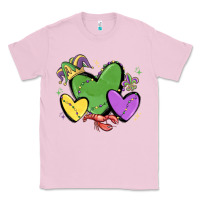 Bubblegum Pink mardi gras hearts Classic Tee - MaliasSmallBusiness