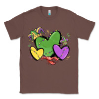 Chestnut mardi gras hearts Classic Tee - MaliasSmallBusiness