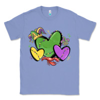 Colony Blue mardi gras hearts Classic Tee - MaliasSmallBusiness