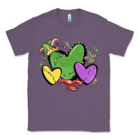 Lavender mardi gras hearts Classic Tee - MaliasSmallBusiness