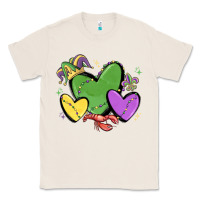 Natural mardi gras hearts Classic Tee - MaliasSmallBusiness