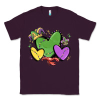 Plum mardi gras hearts Classic Tee - MaliasSmallBusiness