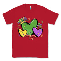 Red mardi gras hearts Classic Tee - MaliasSmallBusiness