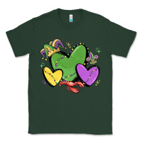 Sports Green mardi gras hearts Classic Tee - MaliasSmallBusiness