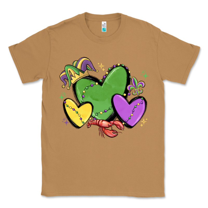 Mardi Gras Hearts Classic Tee by MaliasSmallBusiness | Teevron