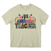 Mossy all american teacher Heavy Core Tee - CowhideDigitalArt