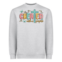 Heather Grey created with a purpose Heavyweight Sweatshirt - MaliasSmallBusiness