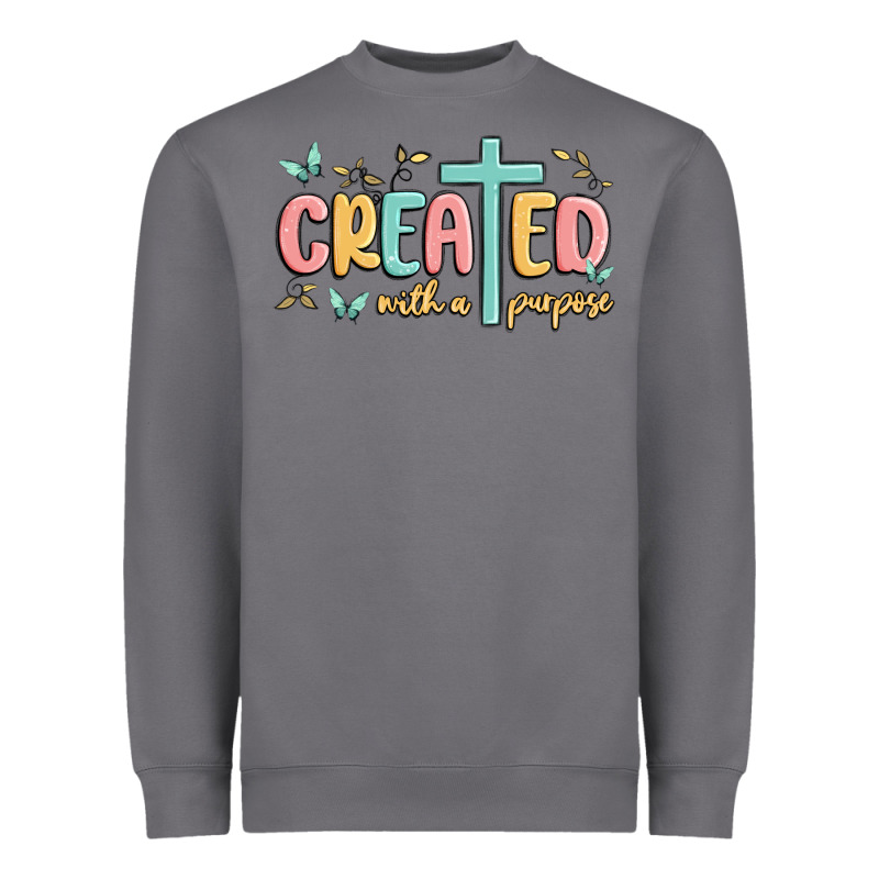 Created With A Purpose Heavyweight Sweatshirt by MaliasSmallBusiness | Teevron