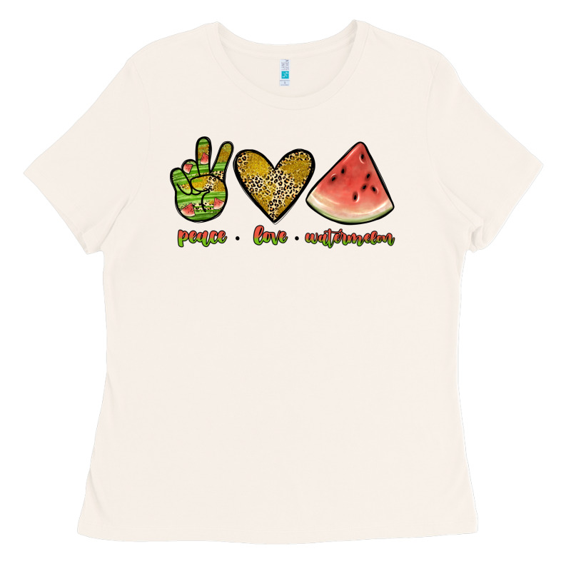 Peace Love Watermelon Ladies Tee by JahusDesignShop | Teevron