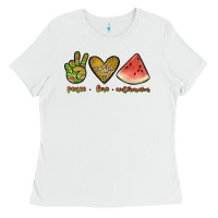 White peace love watermelon Ladies Tee - JahusDesignShop
