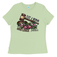 Matcha just a woman who loves justice Ladies Tee - SublimationCraftShop