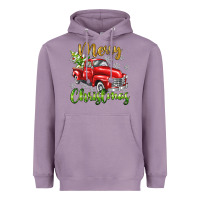 Lavender Merry Christmas truck Heavyweight Hoodie - texasbilliewilder