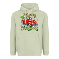 Matcha Merry Christmas truck Heavyweight Hoodie - texasbilliewilder