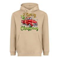 Mushroom Merry Christmas truck Heavyweight Hoodie - texasbilliewilder