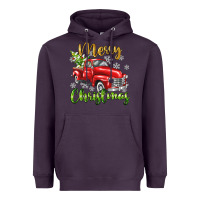 Plum Merry Christmas truck Heavyweight Hoodie - texasbilliewilder