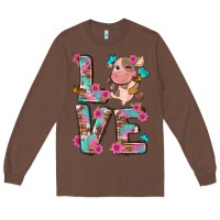 Chestnut love little cute cow Long Sleeve Tee - NancyCooperArtShop
