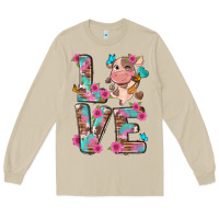 Mushroom love little cute cow Long Sleeve Tee - NancyCooperArtShop