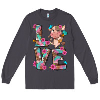 Smoke love little cute cow Long Sleeve Tee - NancyCooperArtShop