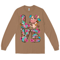Toasted Coconut love little cute cow Long Sleeve Tee - NancyCooperArtShop