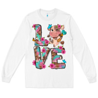 White love little cute cow Long Sleeve Tee - NancyCooperArtShop