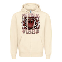 Sandshell football vibes smiley face Zipper Hoodie - BarkalooDesign