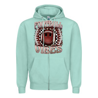 Football Vibes Smiley Face Zipper Hoodie | Teevron
