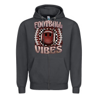 Smoke football vibes smiley face Zipper Hoodie - BarkalooDesign