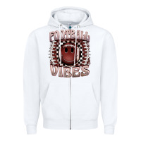 White football vibes smiley face Zipper Hoodie - BarkalooDesign