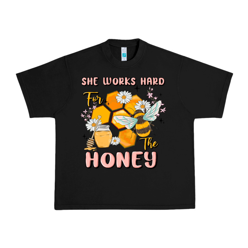 She Works Hard For The Honey Urban Heavy Tee by MaliasSmallBusiness | Teevron