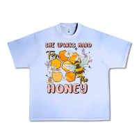 Grape Ice she works hard for the honey Urban Heavy Tee - MaliasSmallBusiness