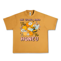 Peanut Butter she works hard for the honey Urban Heavy Tee - MaliasSmallBusiness