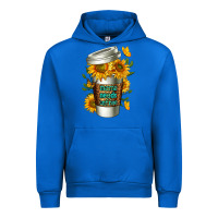 Cobalt Mama Needs Coffee Cup Urban Hoodie - FaDigitalArtStudio