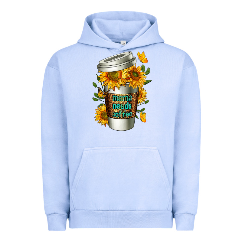 Mama Needs Coffee Cup Urban Hoodie by FaDigitalArtStudio | Teevron