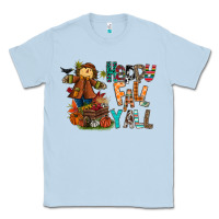Dusty Blue happy fall y all Classic Tee - CowhideDigitalArt