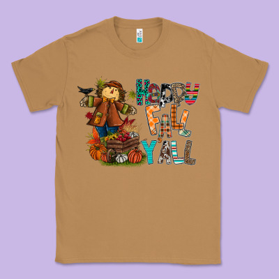 Happy Fall Y All Classic Tee Designed By Cowhidedigitalart